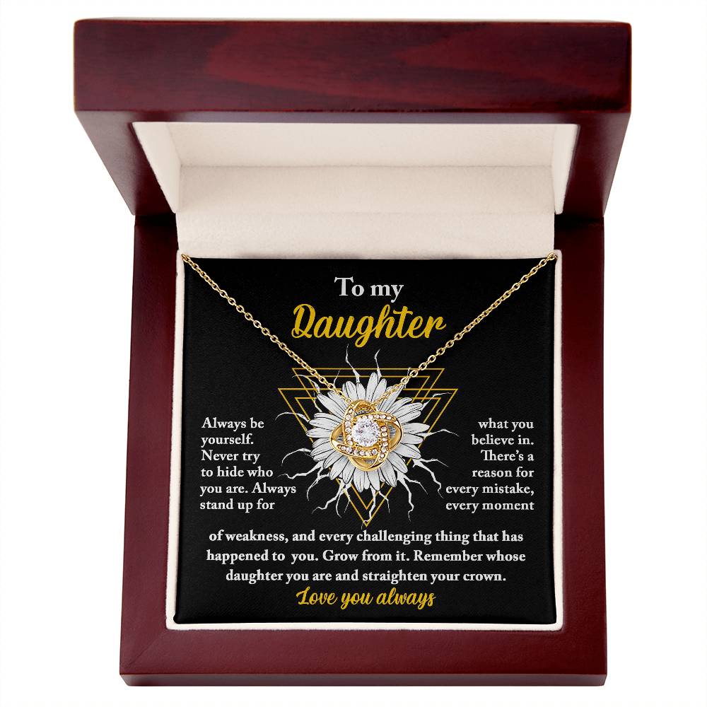 Daughter Love Knot Necklace - Be Yourself