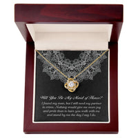 Load image into Gallery viewer, Maid of Honor Love Knot Necklace - Partner in Crime
