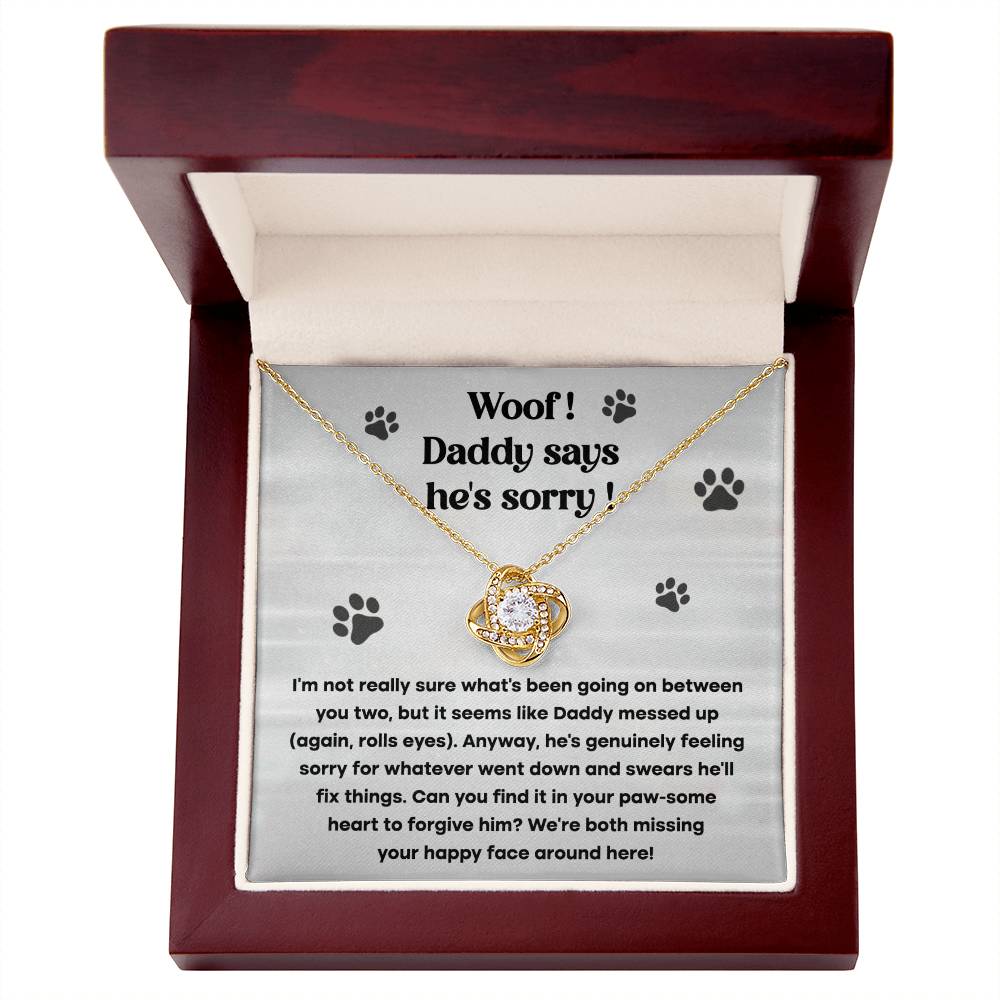 Sorry Love Knot Necklace - Woof Daddy