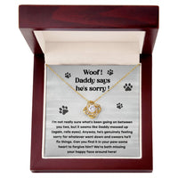 Load image into Gallery viewer, Sorry Love Knot Necklace - Woof Daddy
