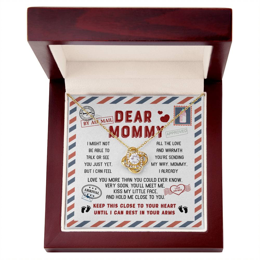 Mommy Love Knot Necklace - Little Face