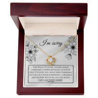 Load image into Gallery viewer, I&#39;m Sorry Love Knot Necklace - Made a Mistake
