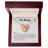 Load image into Gallery viewer, I&#39;m Sorry Love Knot Necklace - Cannot Erase

