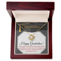 Load image into Gallery viewer, Happy Graduation Love Knot Necklace - Your Oyster
