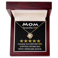 Load image into Gallery viewer, Mom Love Knot Necklace - Five Stars
