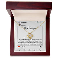 Load image into Gallery viewer, I&#39;m Sorry Love Knot Necklace - My Apology
