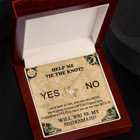 Load image into Gallery viewer, Bridesmaid Love Knot Necklace - My Main Witch
