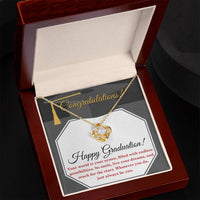 Load image into Gallery viewer, Happy Graduation Love Knot Necklace - Your Oyster
