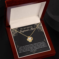 Load image into Gallery viewer, Boyfriend&#39;s Mom Love Knot Necklace - Happy Family
