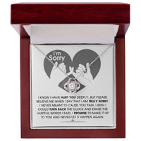 Load image into Gallery viewer, I&#39;m Sorry Love Knot Necklace - Hurtful Words
