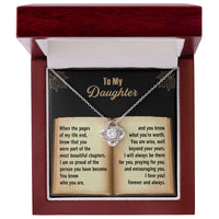 Load image into Gallery viewer, Daughter Love Knot Necklace - Beyond Your Years
