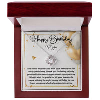 Load image into Gallery viewer, Love Knot Necklace - Happy Birthday
