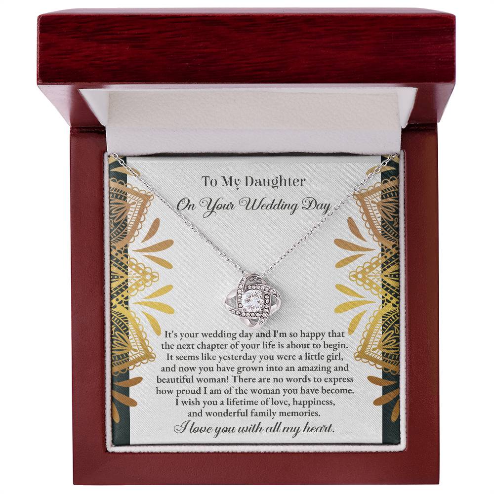 Daughter Love Knot Necklace - Little Girl