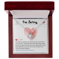 Load image into Gallery viewer, I&#39;m Sorry Love Knot Necklace - Cannot Erase
