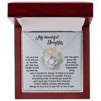 Load image into Gallery viewer, Daughter Love Knot Necklace - Proud Of Yourself
