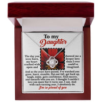 Load image into Gallery viewer, Daughter Love Knot Necklace - Deeper
