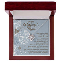 Load image into Gallery viewer, Partner&#39;s Mom Love Knot Necklace - Part of Family
