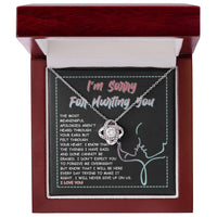 Load image into Gallery viewer, I&#39;m Sorry Love Knot Necklace - Never Give Up
