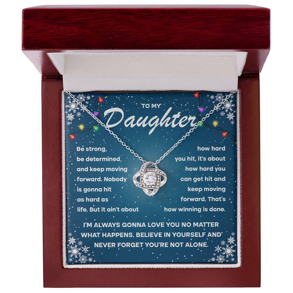 Daughter Love Knot Necklace - Keep Moving
