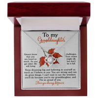 Load image into Gallery viewer, Granddaughter Love Knot Necklace - Do Great Things
