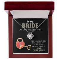 Load image into Gallery viewer, Bride Love Knot Necklace - Single Key
