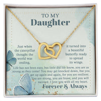 Load image into Gallery viewer, Daughter Interlocking Hearts - Beautiful Butterfly
