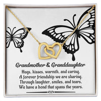 Load image into Gallery viewer, Grandma &amp; Granddaughter Interlocking Hearts - A Bond
