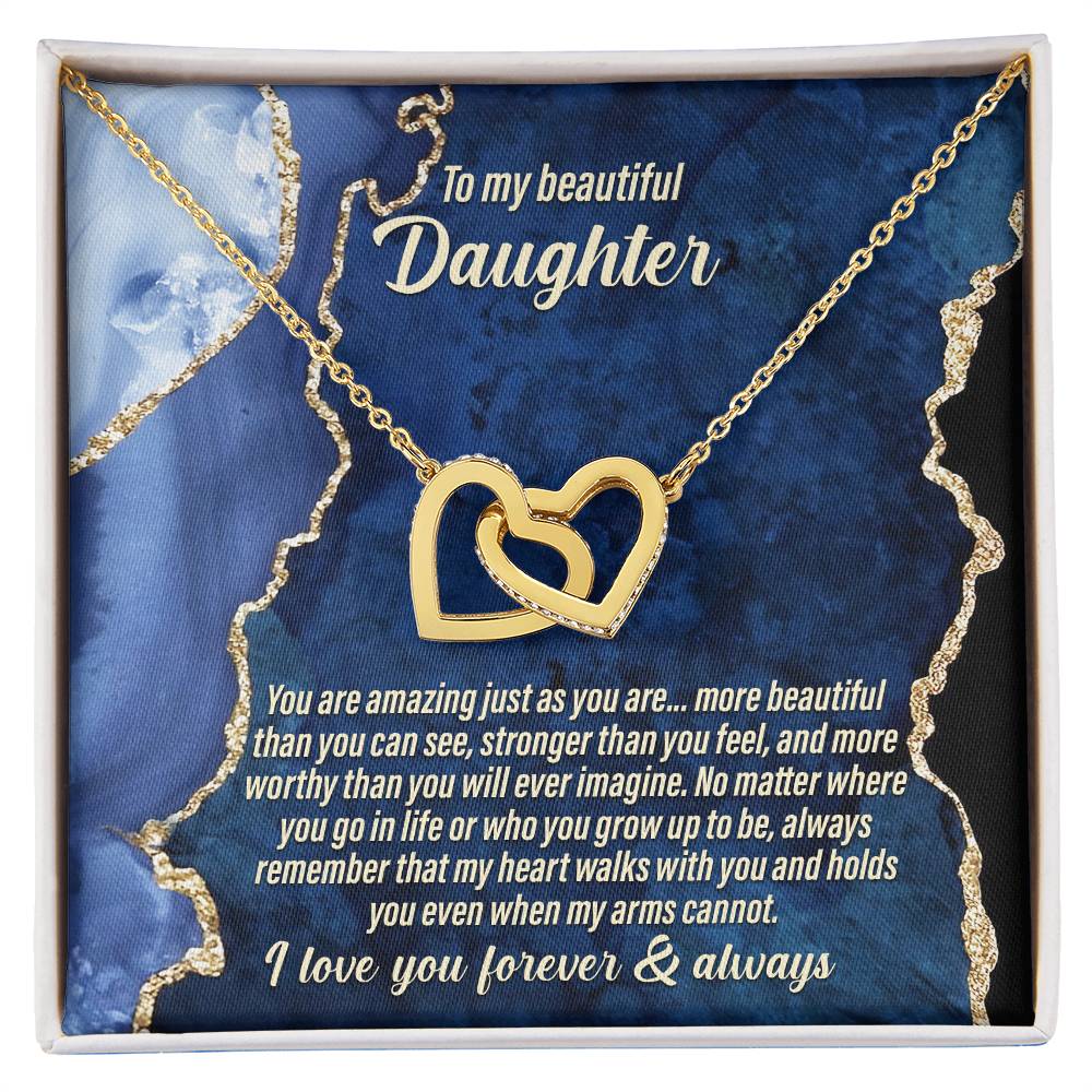 Daughter Interlocking Hearts Necklace - As You Are