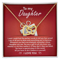 Load image into Gallery viewer, Daughter Interlocking Hearts Necklace - Gift
