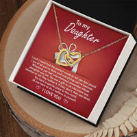 Load image into Gallery viewer, Daughter Interlocking Hearts Necklace - Gift
