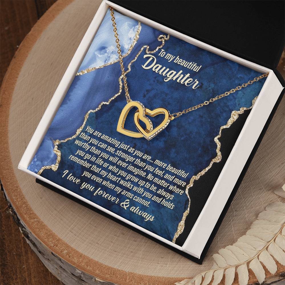 Daughter Interlocking Hearts Necklace - As You Are