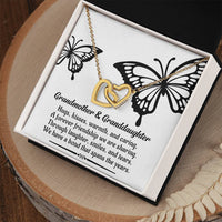 Load image into Gallery viewer, Grandma &amp; Granddaughter Interlocking Hearts - A Bond
