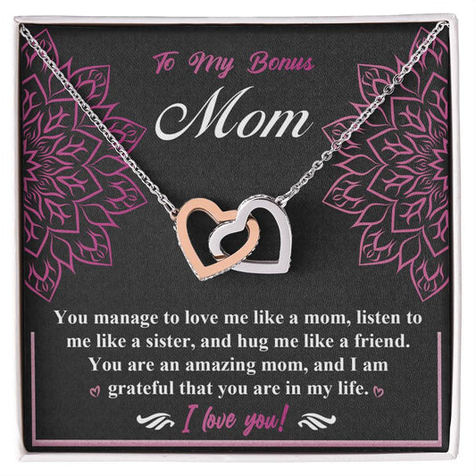 Bonus Mom Interlocking Hearts - Amazing