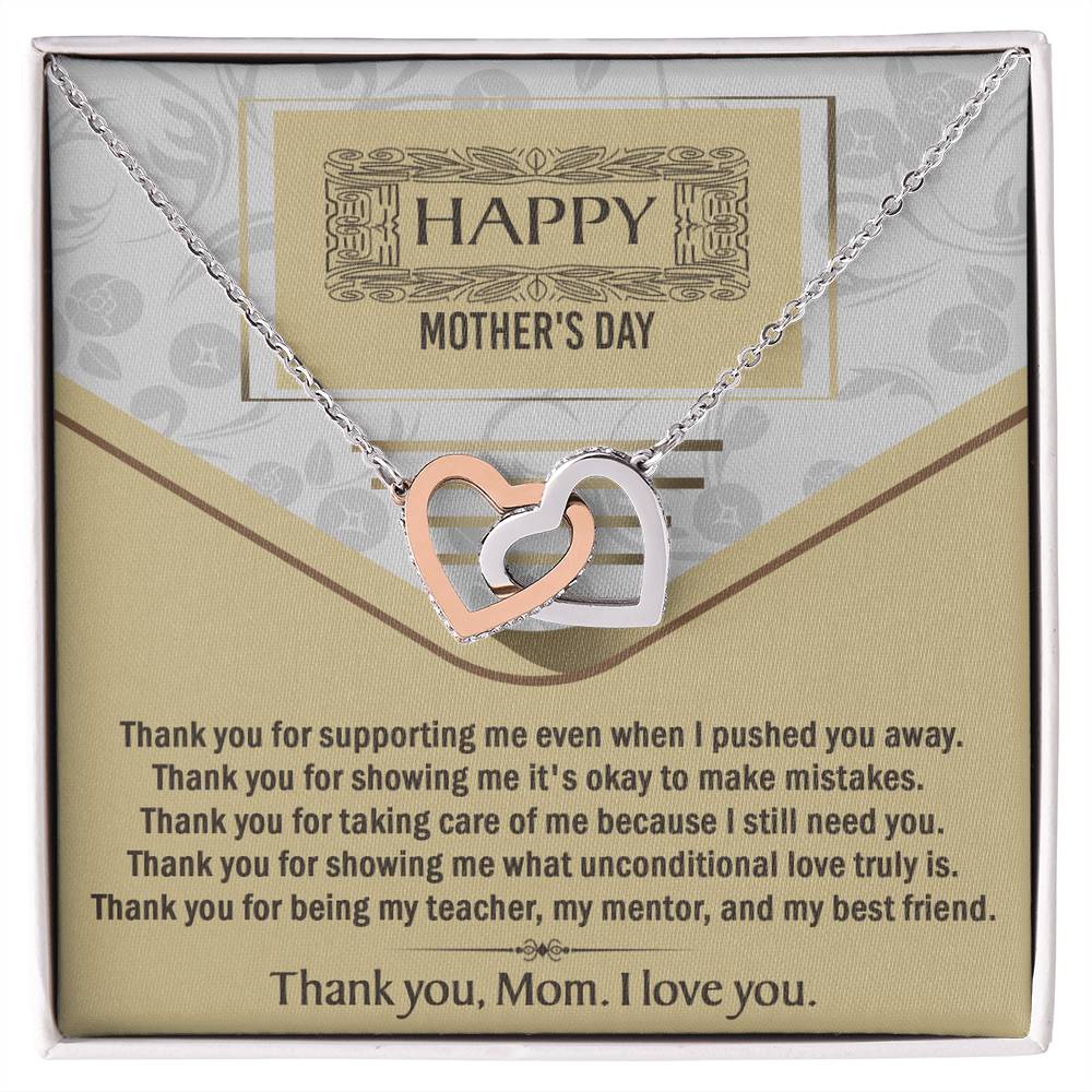 Mother's Day Interlocking Hearts - Thank You