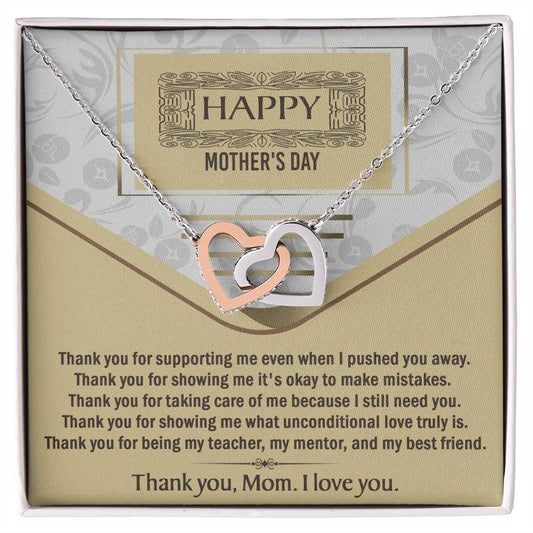 Mother's Day Interlocking Hearts - Thank You