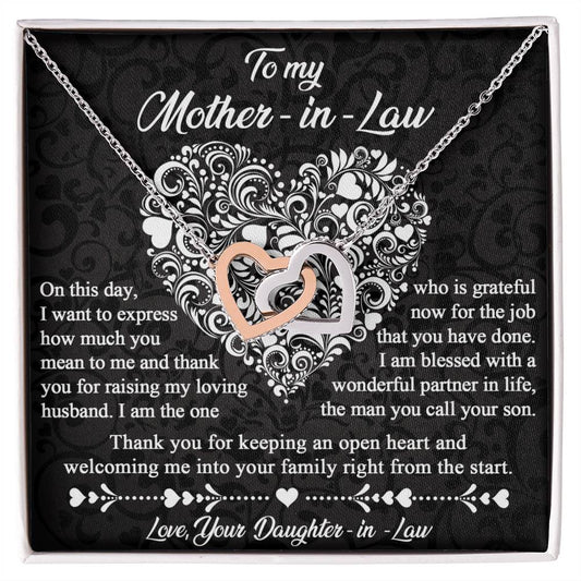 Mother in Law Interlocking Hearts - Open Heart
