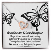 Load image into Gallery viewer, Grandma &amp; Granddaughter Interlocking Hearts - A Bond
