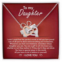 Load image into Gallery viewer, Daughter Interlocking Hearts Necklace - Gift
