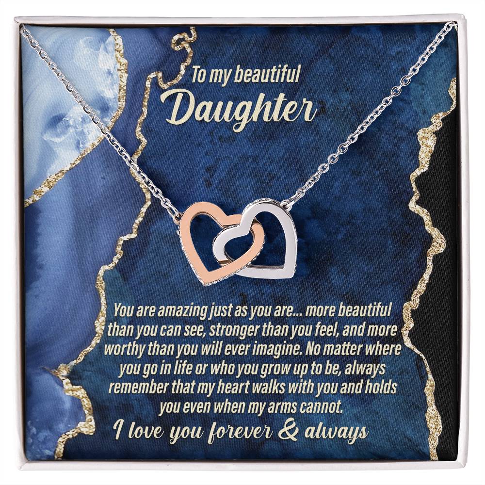 Daughter Interlocking Hearts Necklace - As You Are