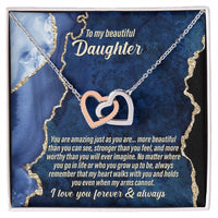 Load image into Gallery viewer, Daughter Interlocking Hearts Necklace - As You Are
