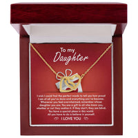 Load image into Gallery viewer, Daughter Interlocking Hearts Necklace - Gift
