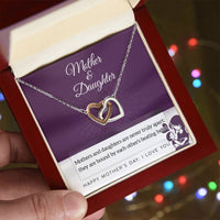 Load image into Gallery viewer, Mother &amp; Daughter Interlocking Hearts - Never Truly Apart
