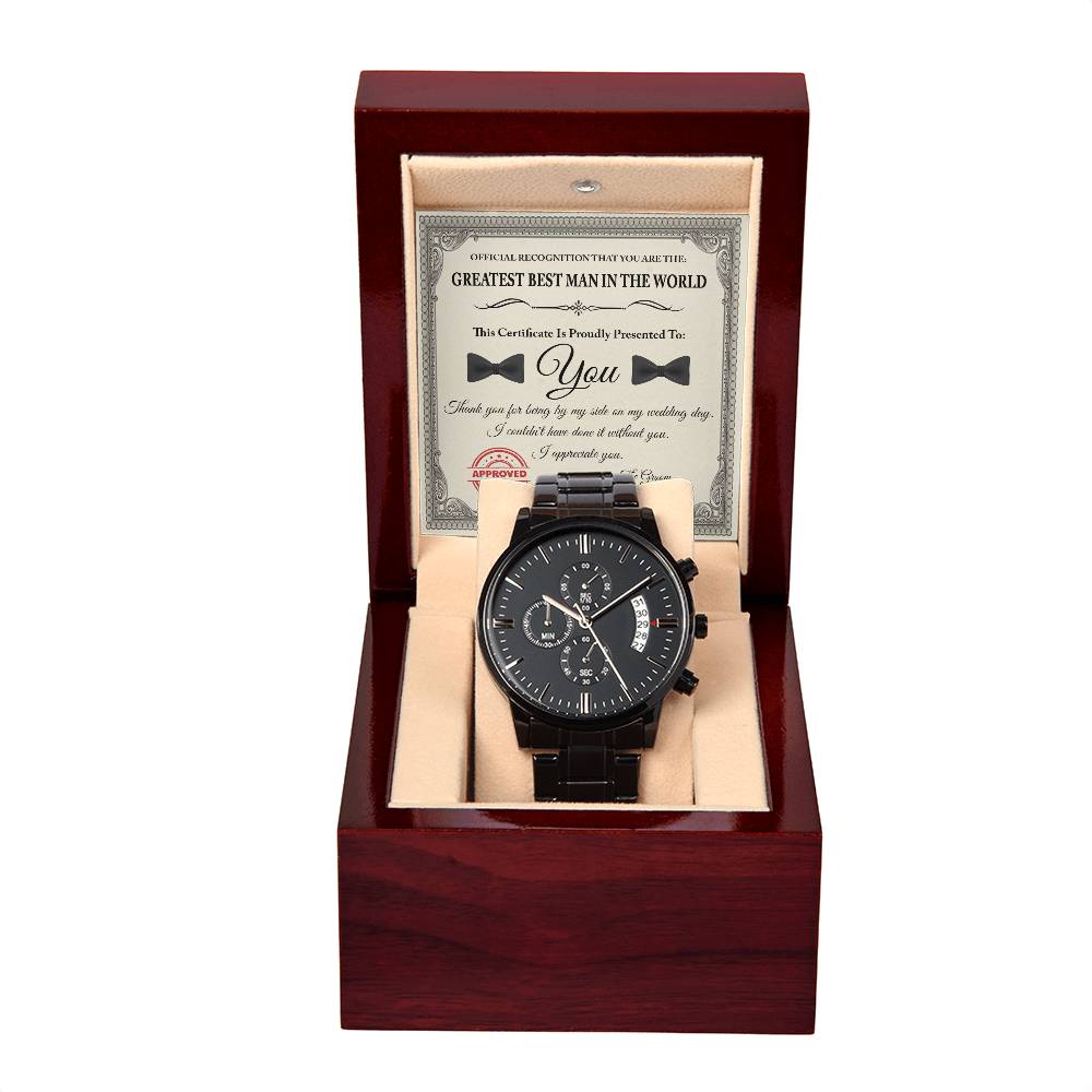 Best Man Chronograph Watch - Official Recognition