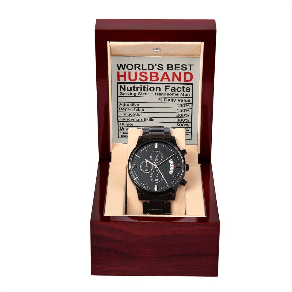 Husband Chronograph Watch - Nutrition Facts