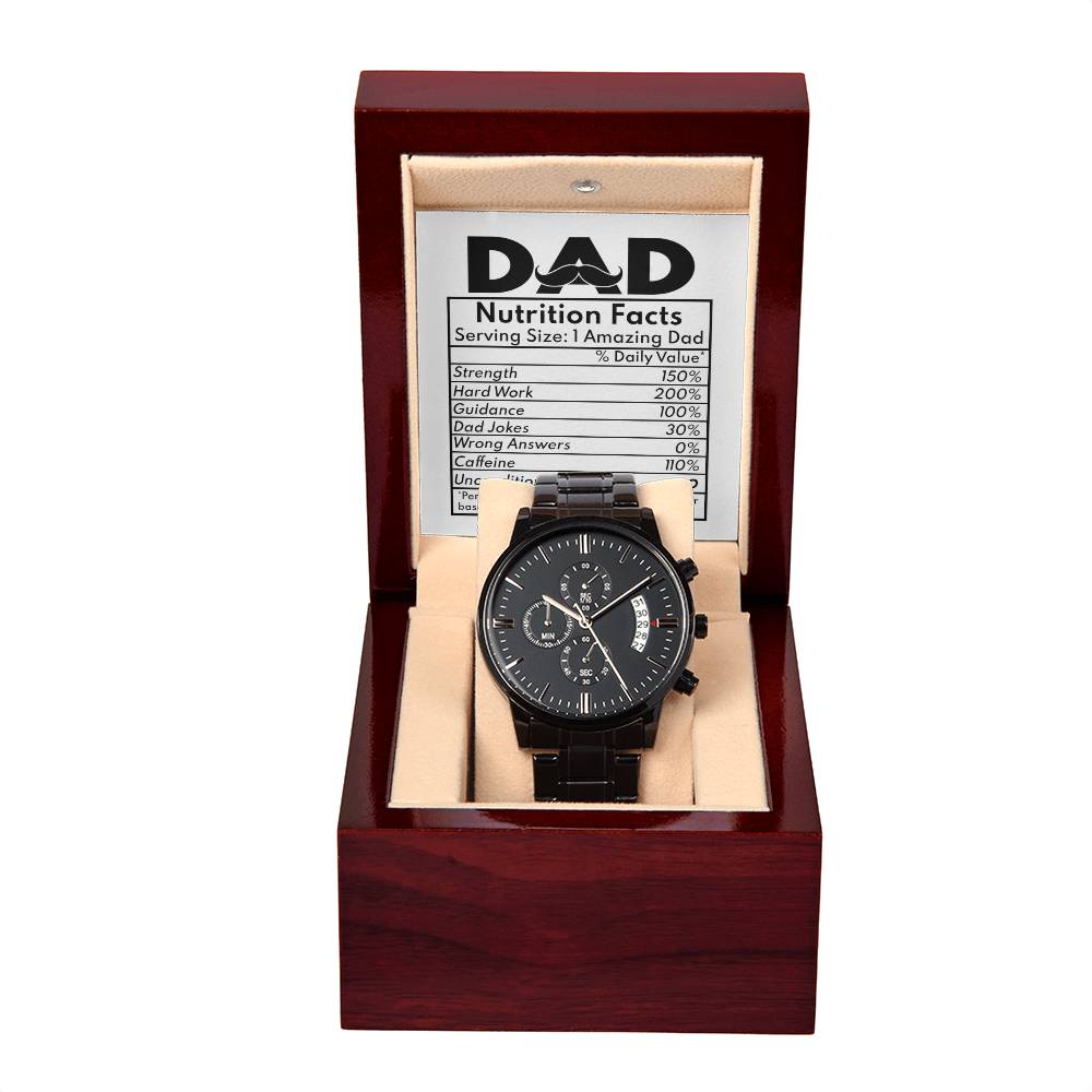 Dad Chronograph Watch - Nutrition Facts