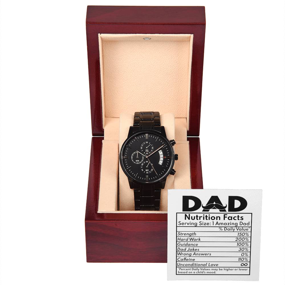 Dad Chronograph Watch - Nutrition Facts