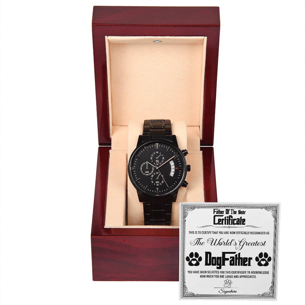 Dog Father Chronograph Watch - Certificate