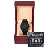Load image into Gallery viewer, Dad Chronograph Watch - Certificate of Achievement
