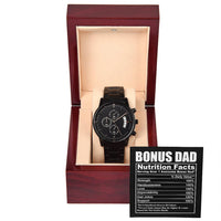 Load image into Gallery viewer, Bonus Dad Chronograph Watch - Nutrition Facts
