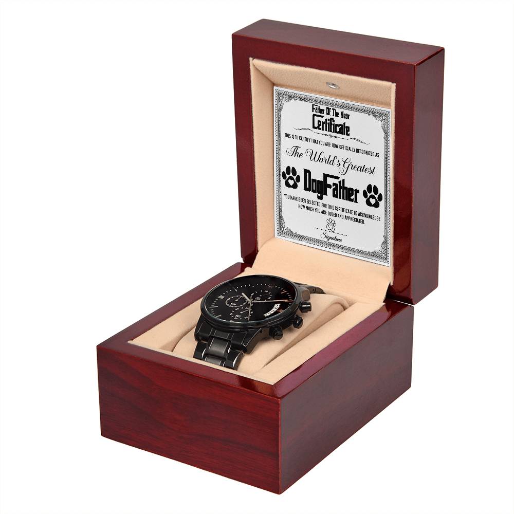 Dog Father Chronograph Watch - Certificate